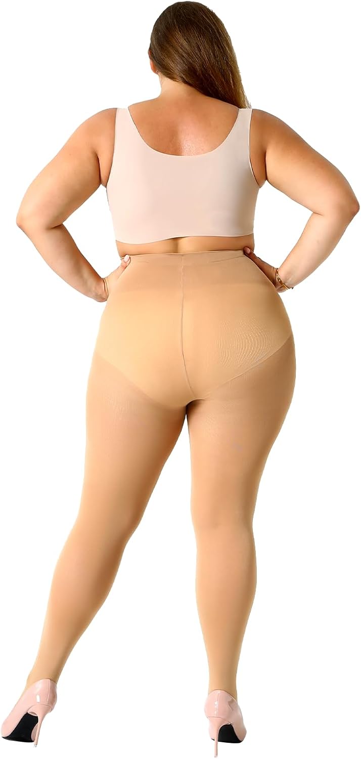 MANZI Plus Size Tights for Women 70D Queen Size Tights(Pack of 2)