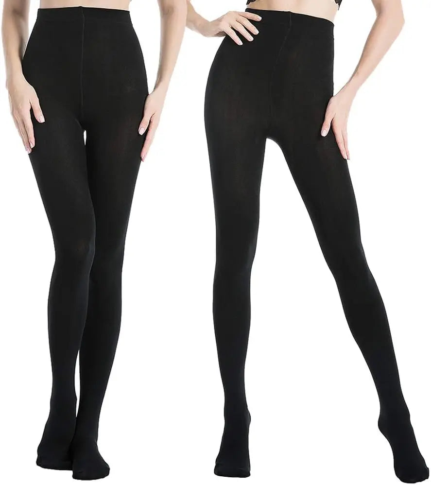 MANZI 2 Pairs 400D Women's Black Thermal Warm Winter Fleece Tights My Store