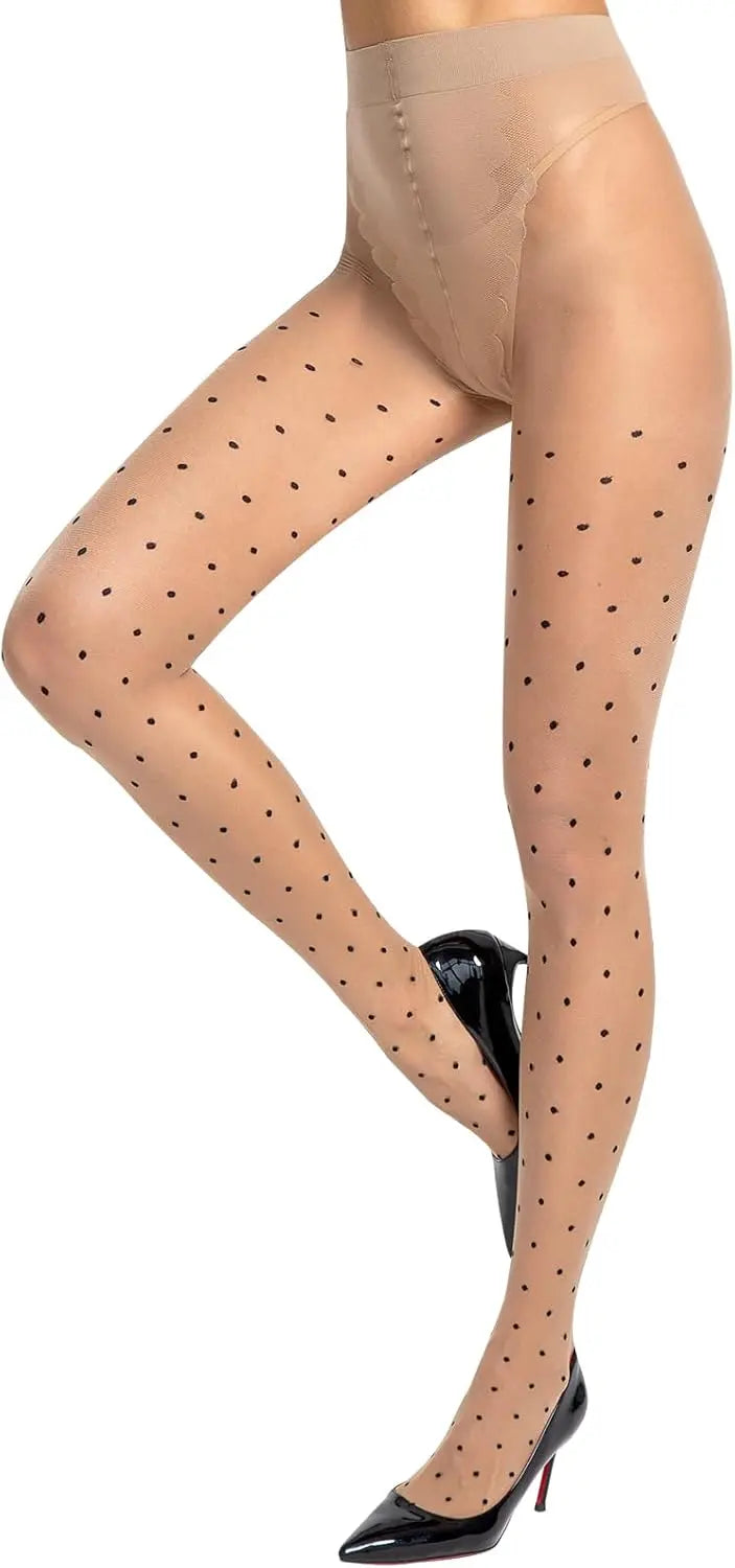 MANZI Patterned Tights Sheer Pantyhose for Women 20 Denier Stockings My Store