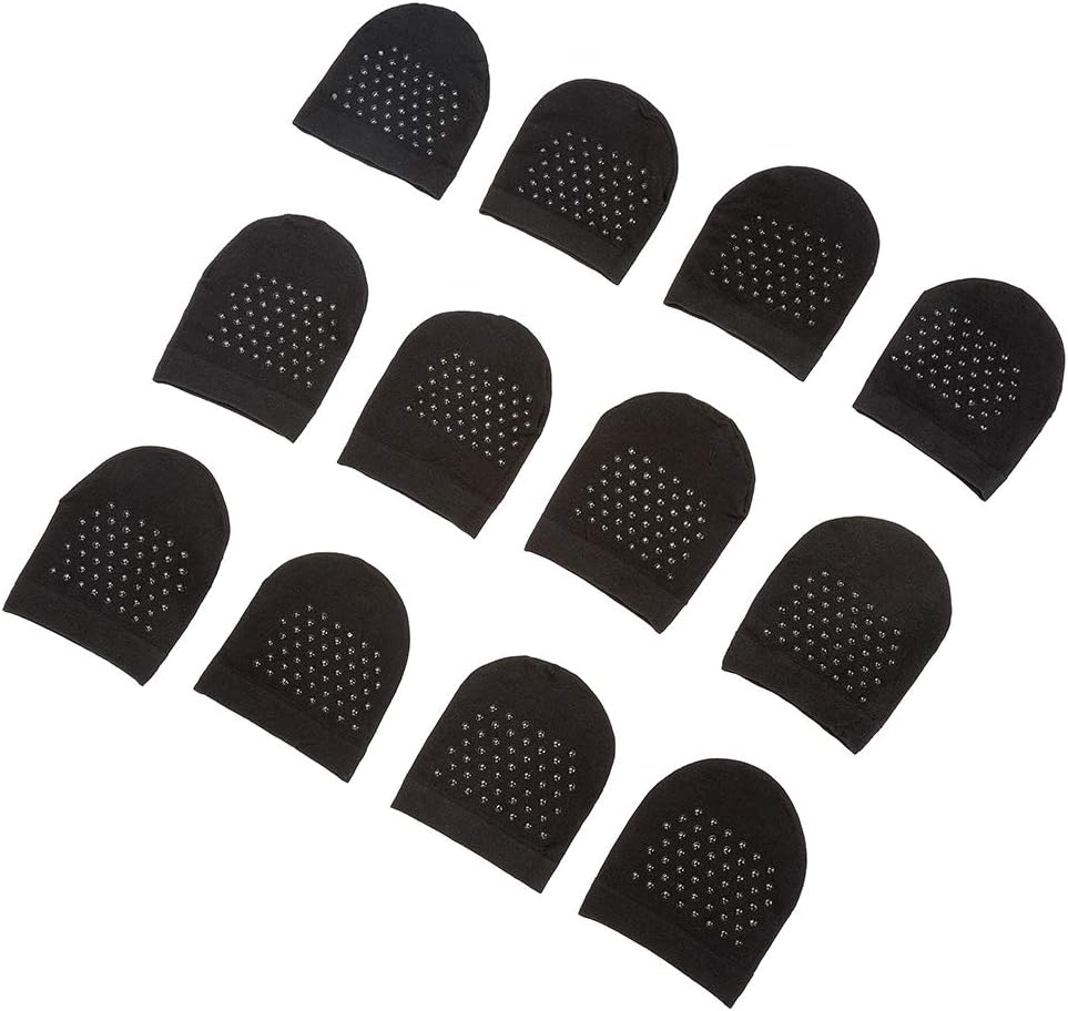 MANZI Women's 6 Pairs Non-Skid Toe Topper No Show Liner Socks
