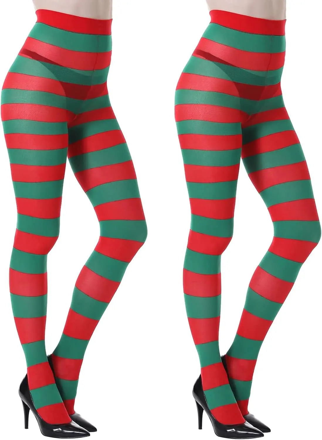 MANZI Horizontal Striped Tights for Women Pack of 2 My Store