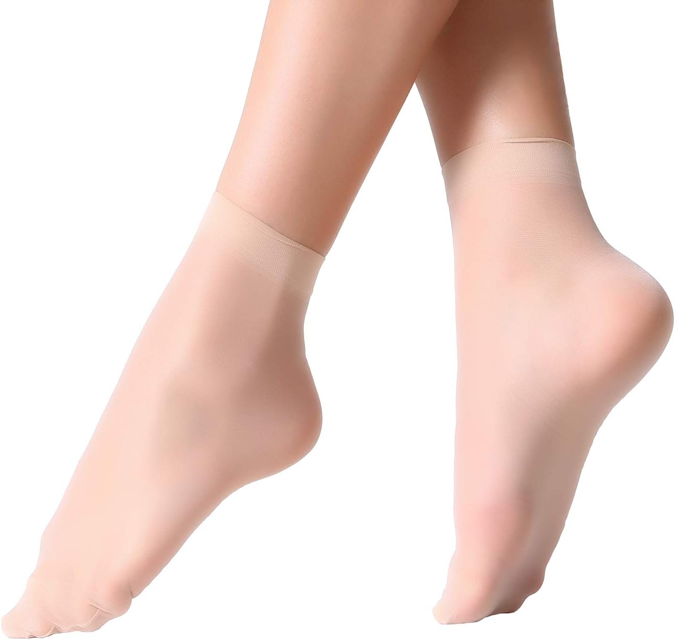 MANZI 12 Pairs Nylon Pantyhose Socks Ankle Sheer Hosiery