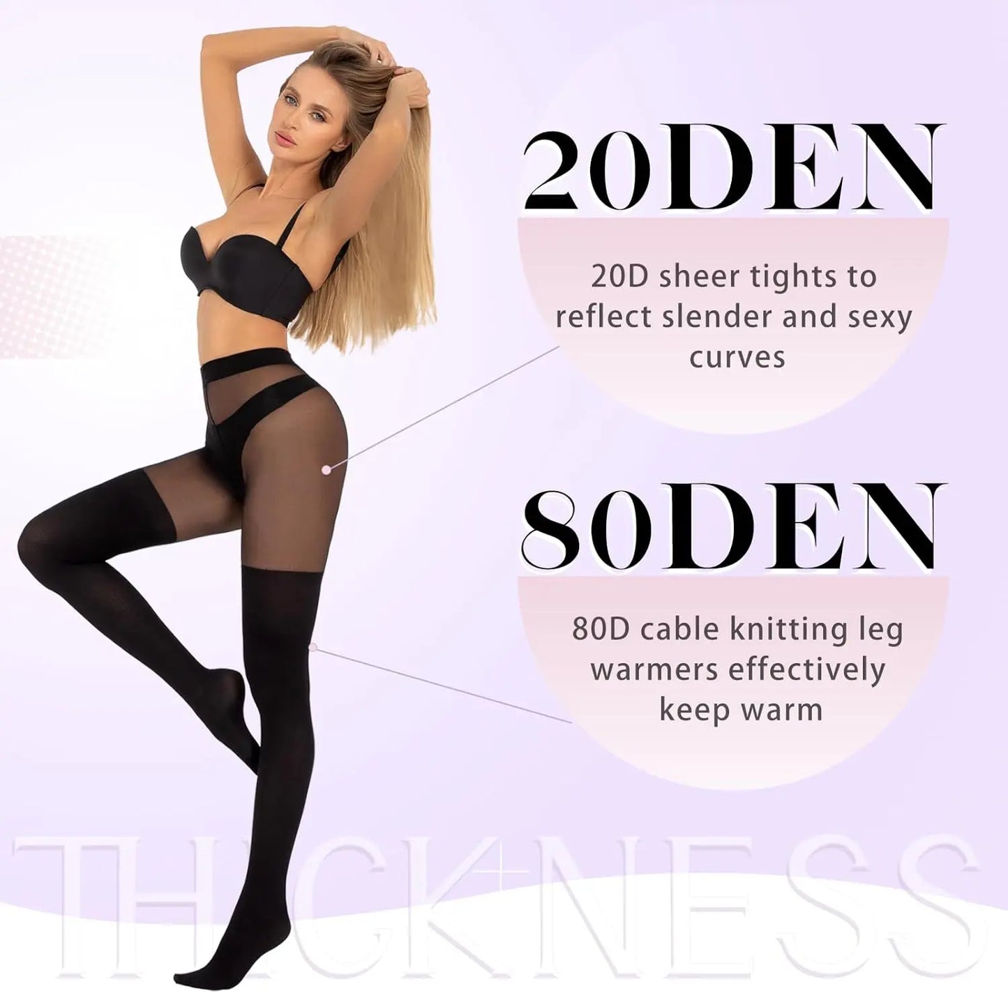 MANZI Goth Faux Thigh High Tights Mock My Store
