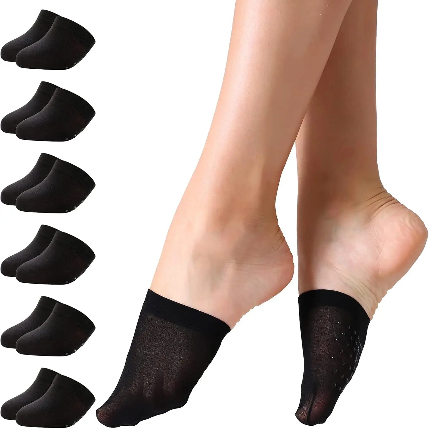 MANZI 6 Pairs Toe Topper Women Socks Half Noshow Seamless Socks My Store
