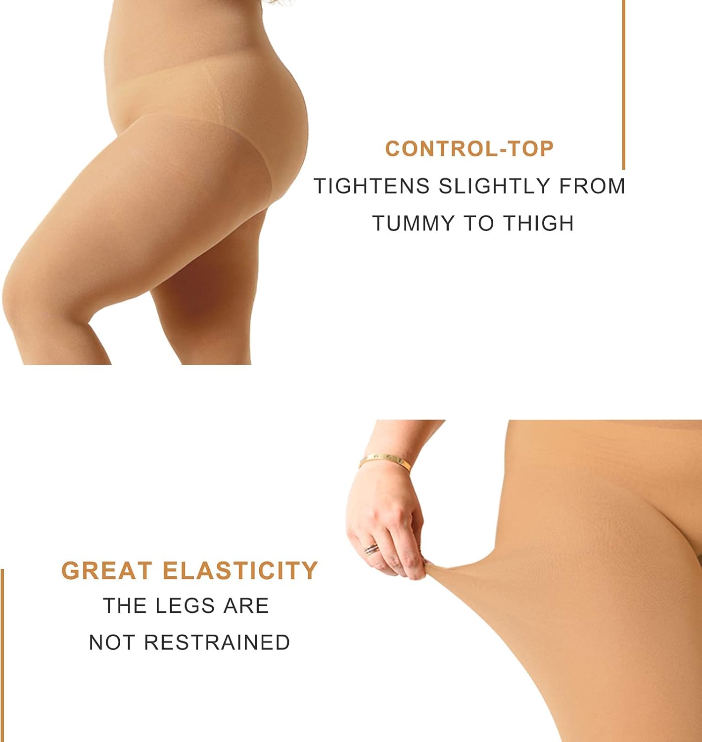MANZI Plus Size Tights for Women 70D Queen Size Tights(Pack of 2)