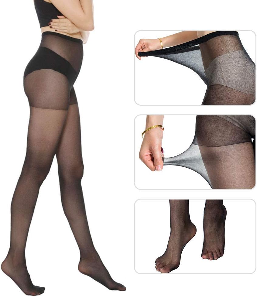 MANZI 6 Pairs Pantyhose for Women 20 Denier