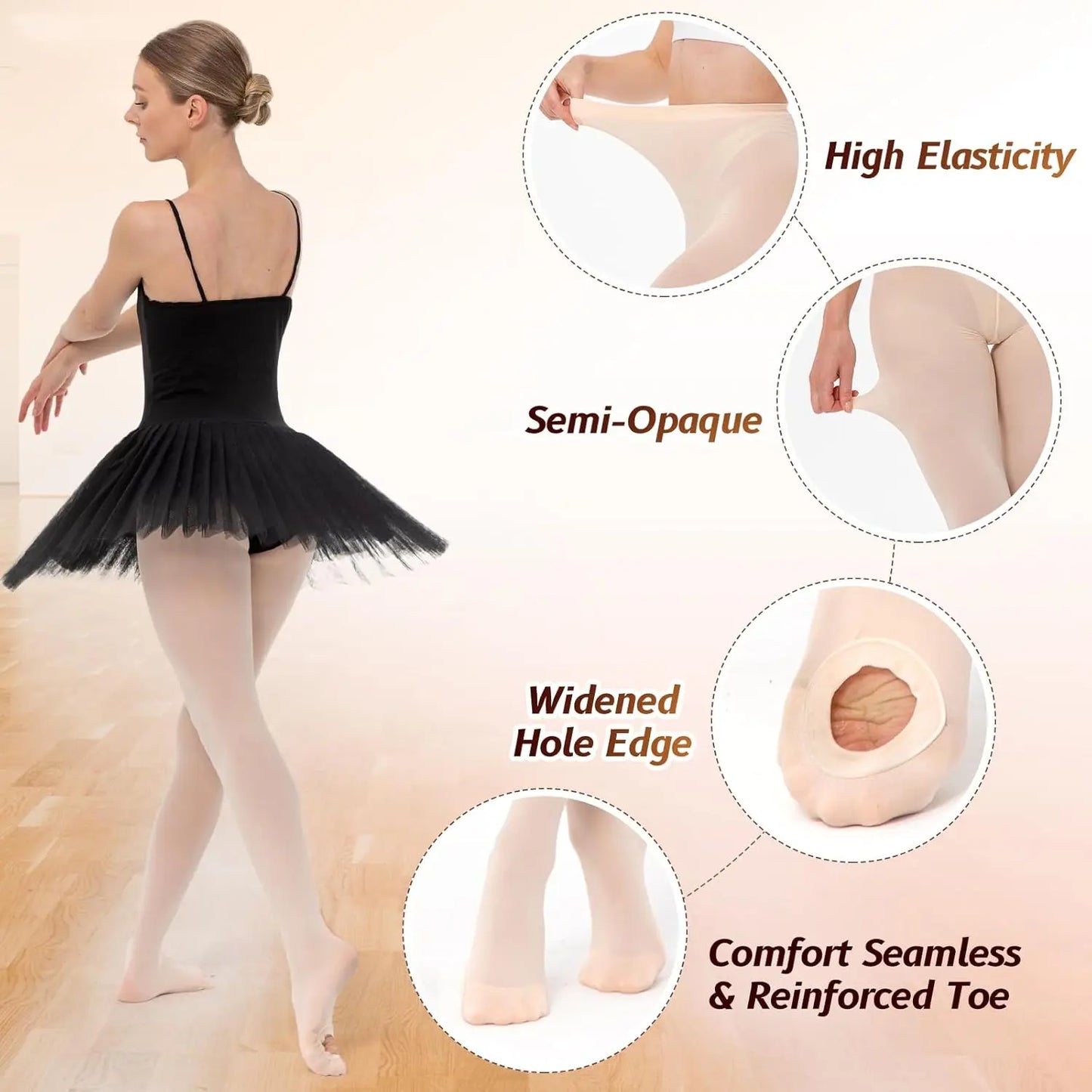 MANZI Women's Dance Tights Pink Convertible Ballet My Store