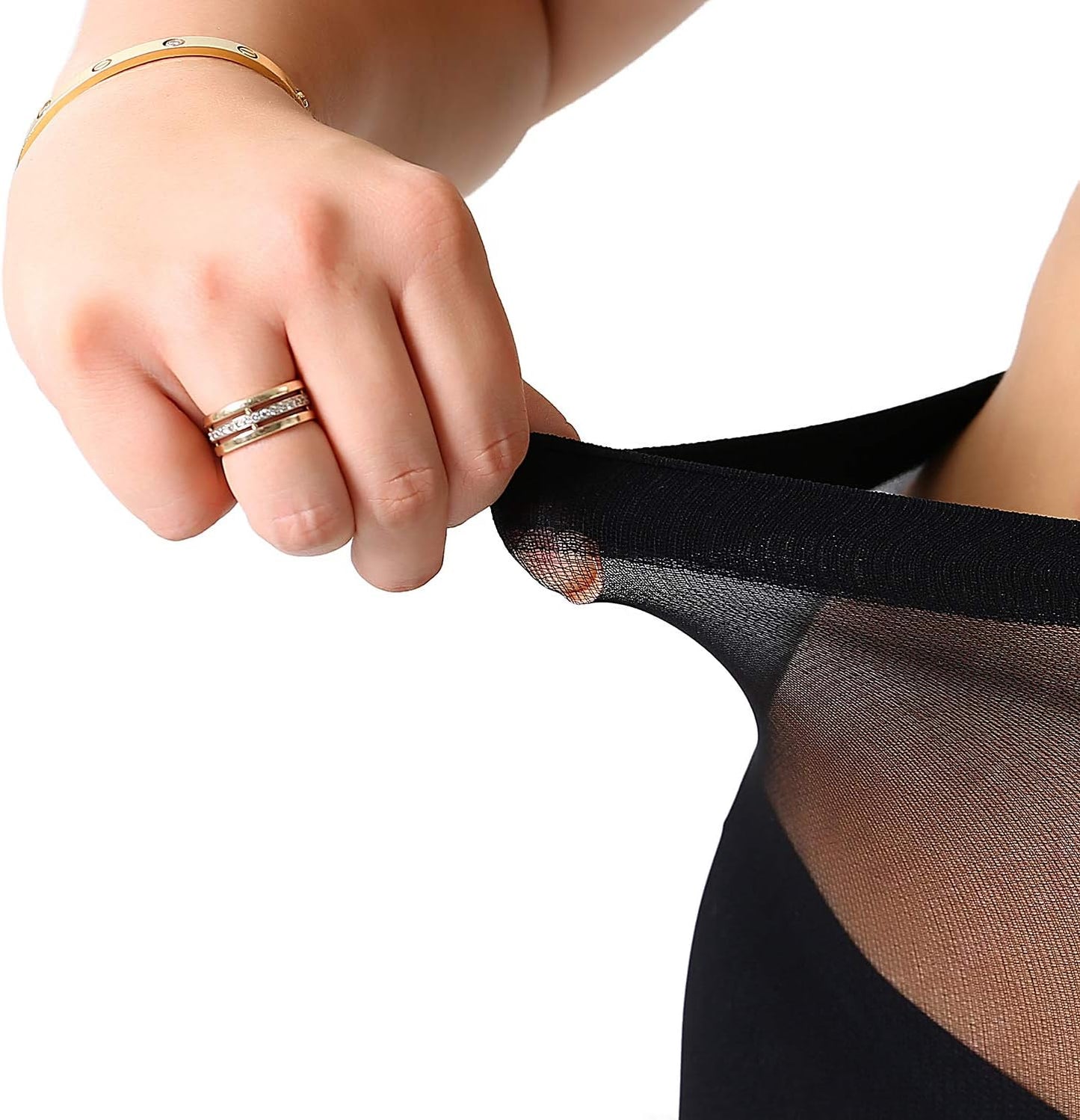 MANZI 4 Pairs Plus Size Pantyhose for Women 20 Denier Sheer Stocking