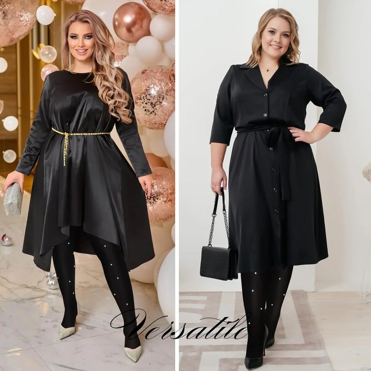 MANZI Sparkle Rhinestone Plus Size Tights My Store