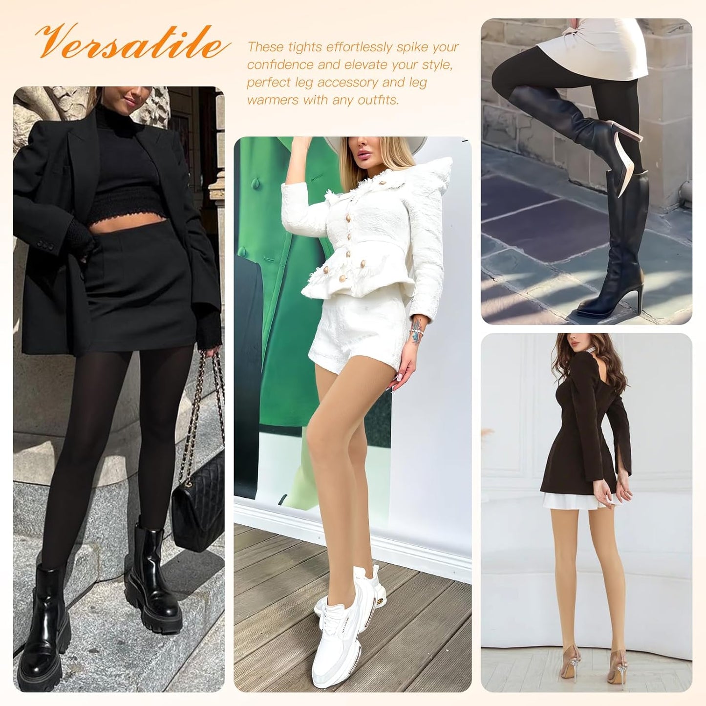 MANZI Super Opaque Tights for Women with Control-Top Blackout 2 Pairs