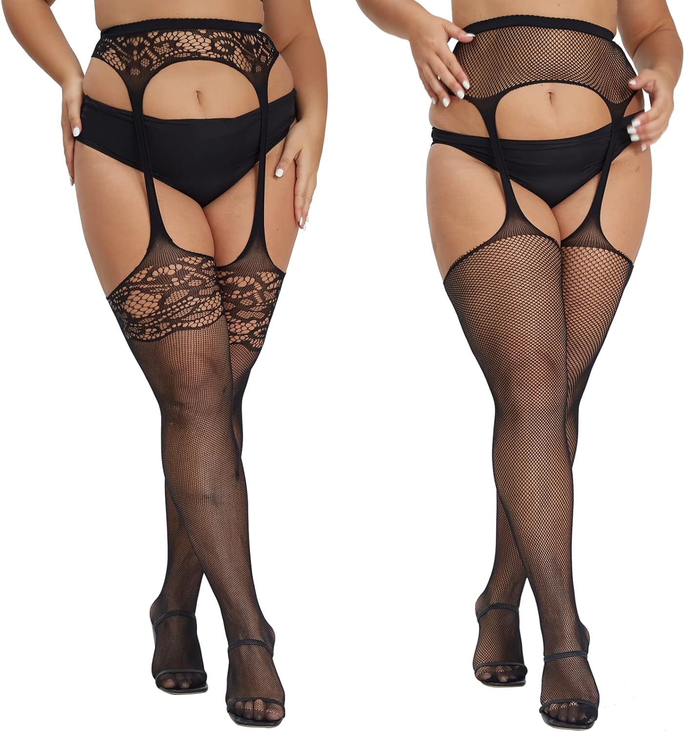 MANZI Plus Size Stockings Thigh (Pack of 2)