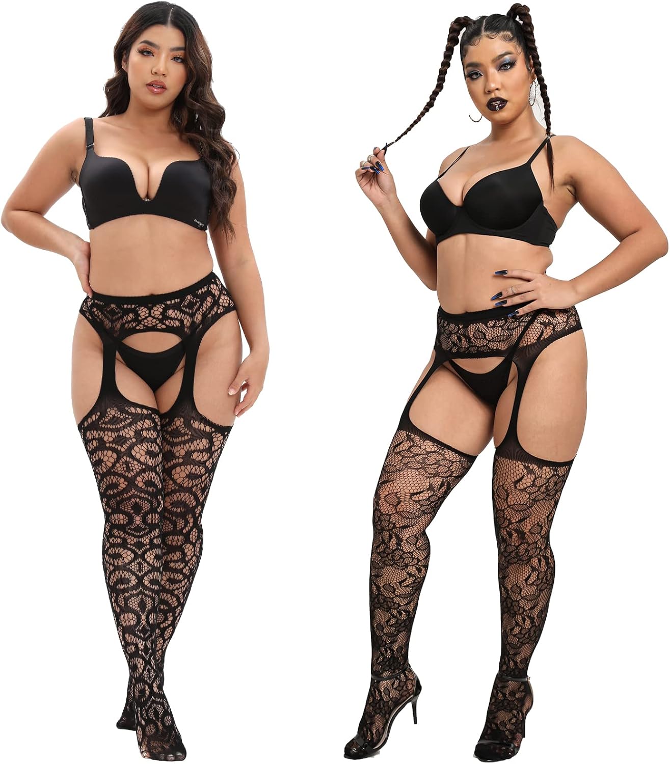 MANZI Plus Size Stockings Thigh (Pack of 2)