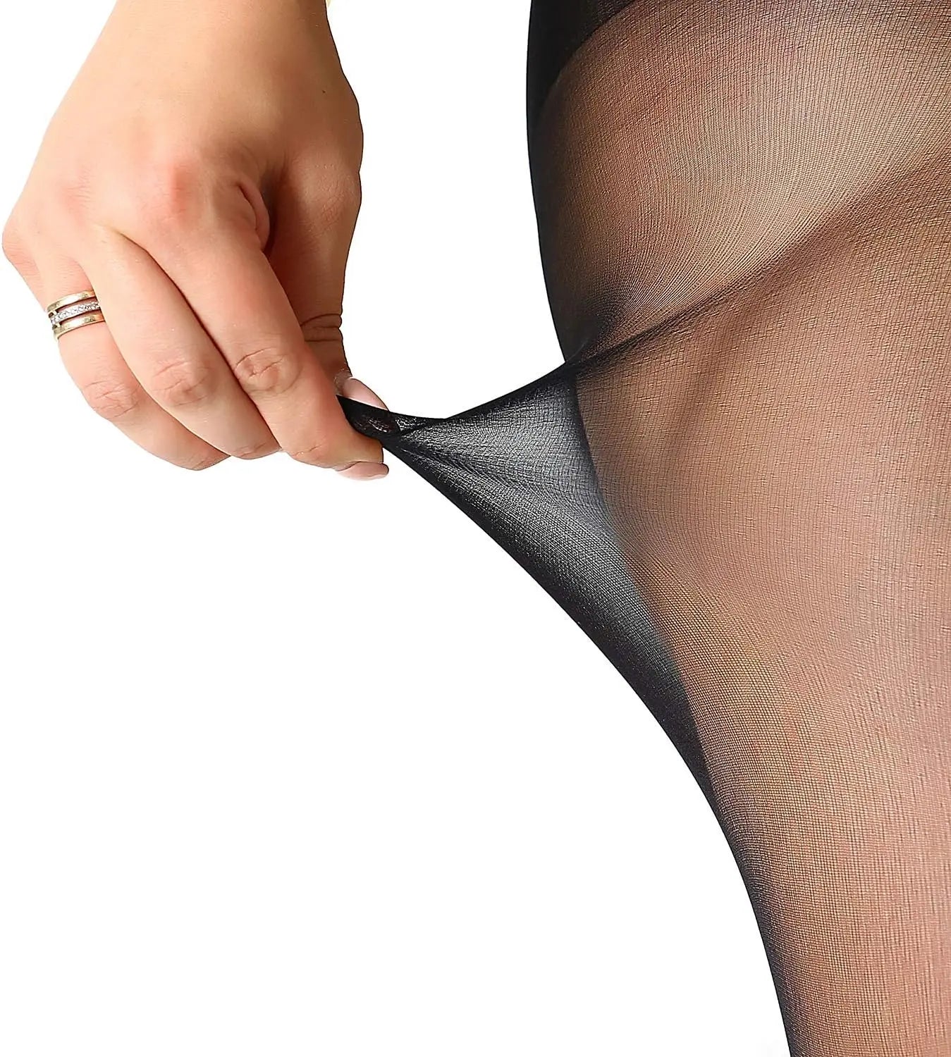 MANZI 4 Pairs Plus Size Pantyhose for Women 20 Denier Sheer Stocking My Store