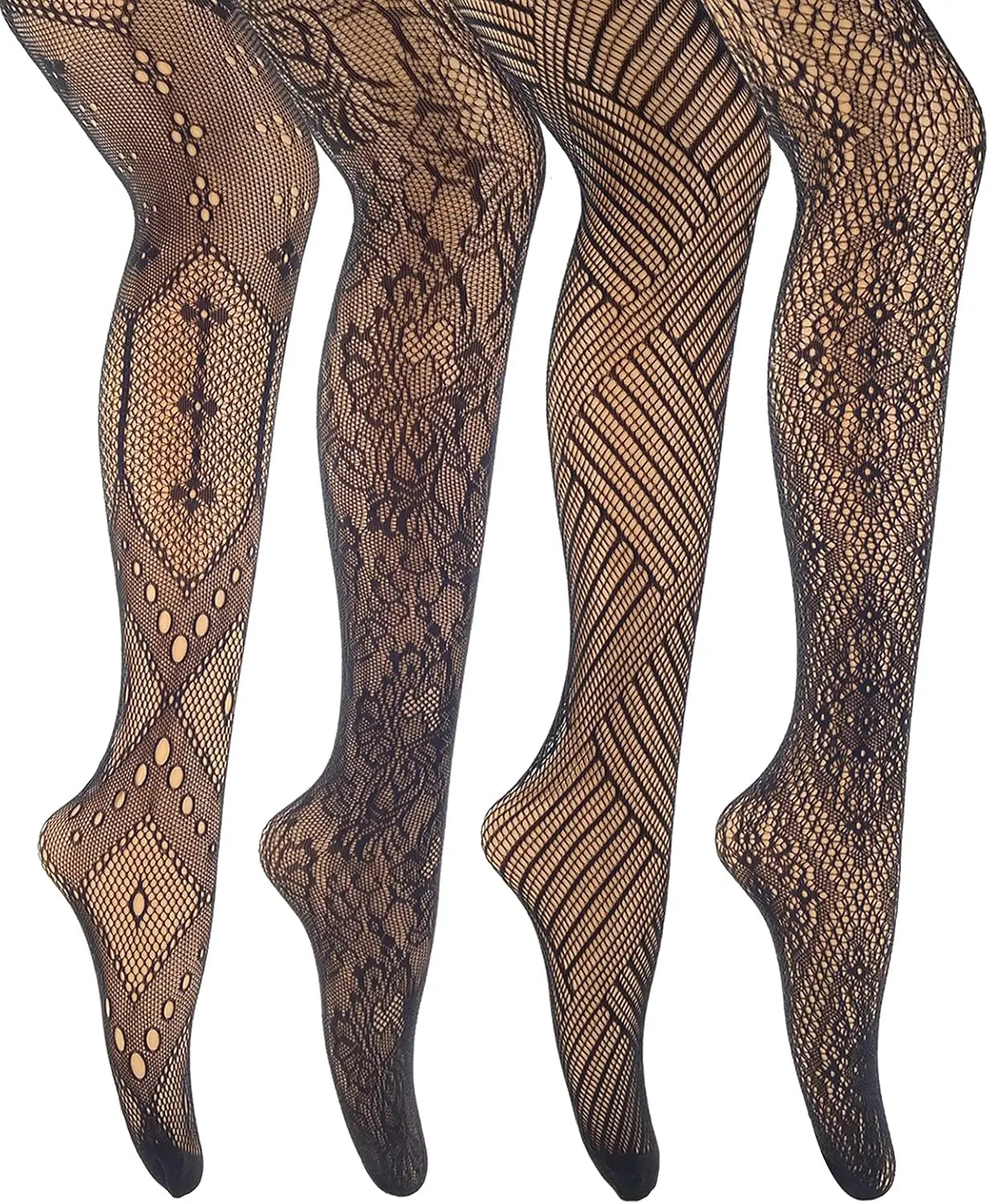 MANZI Womens Fishnet Tights Patterned Stockings Stretch Fishnets Panty Hose My Store