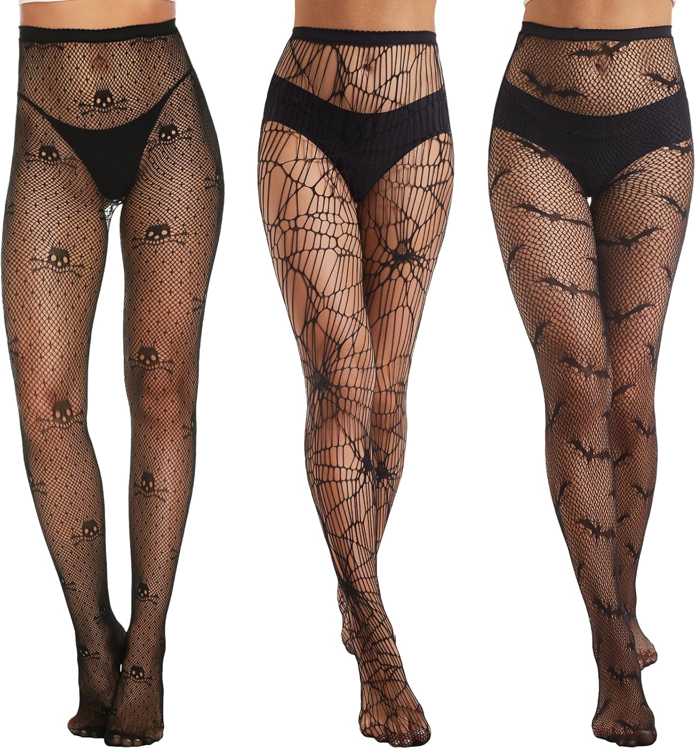 MANZI Fishnet Tights for Women Patterned Fishnets Stockings
