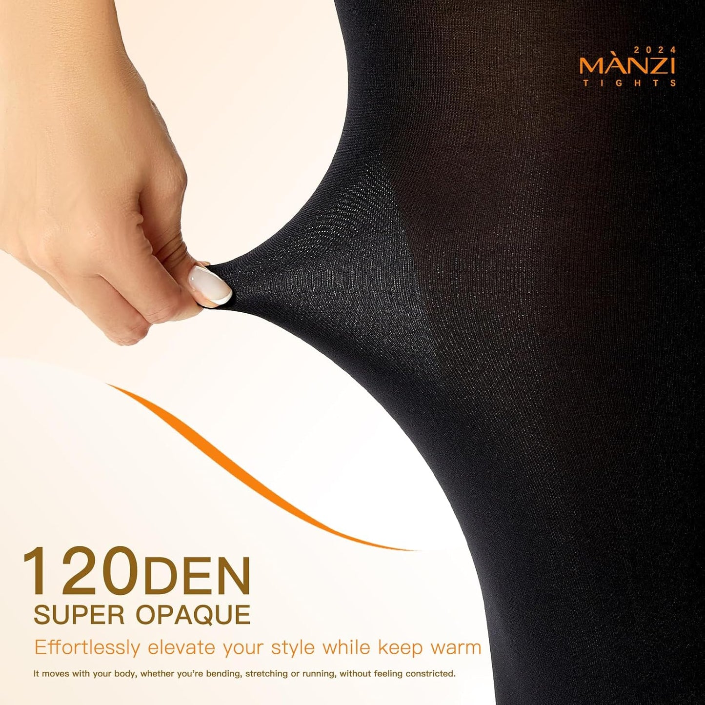 MANZI Super Opaque Tights for Women with Control-Top Blackout 2 Pairs