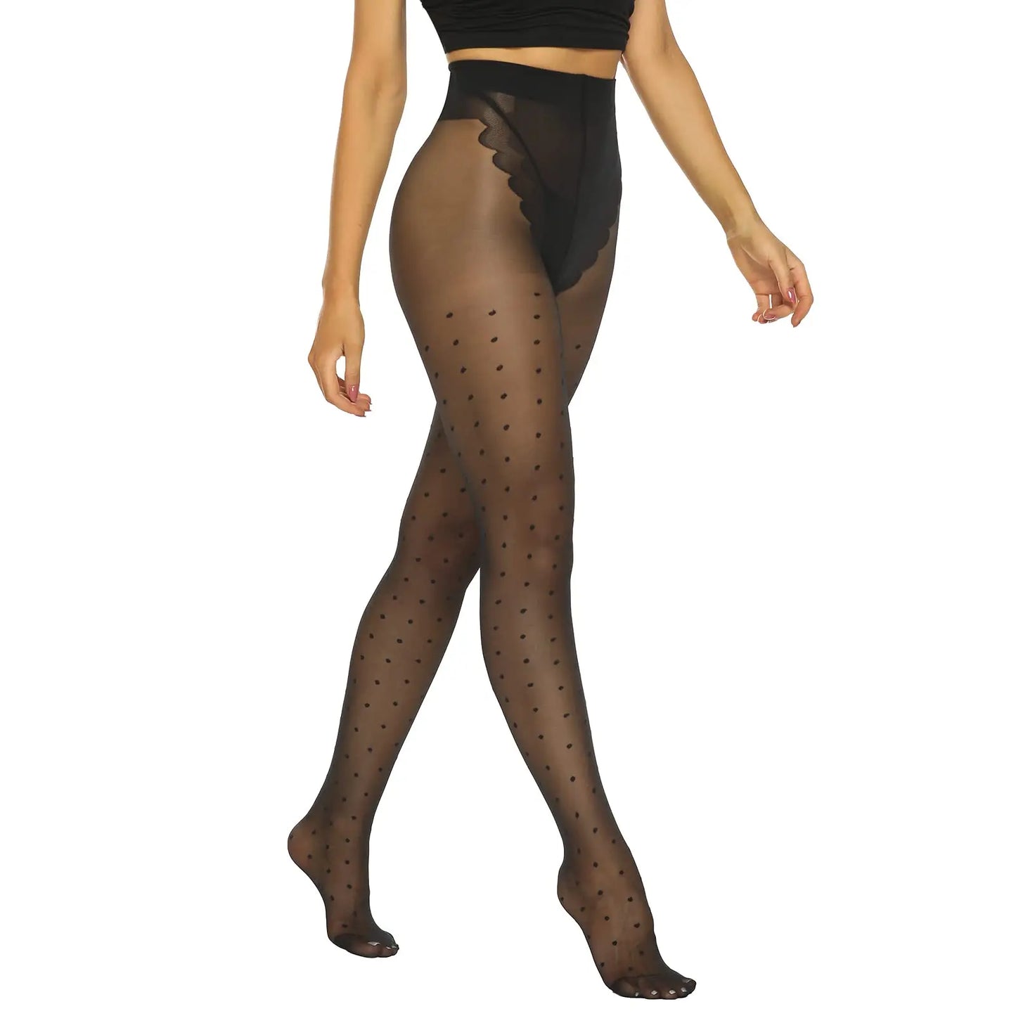 MANZI Tights for Women Patterned Sheer Ultra Thin High Waist Pantyhose Manzi