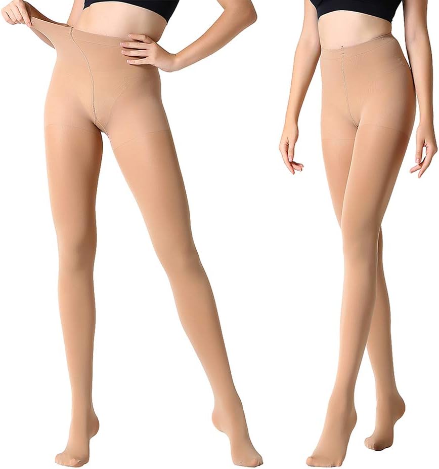 MANZI Women's 2-6 Pairs Opaque Control Top Tights Comfort Stretch 70 Denier Pantyhose