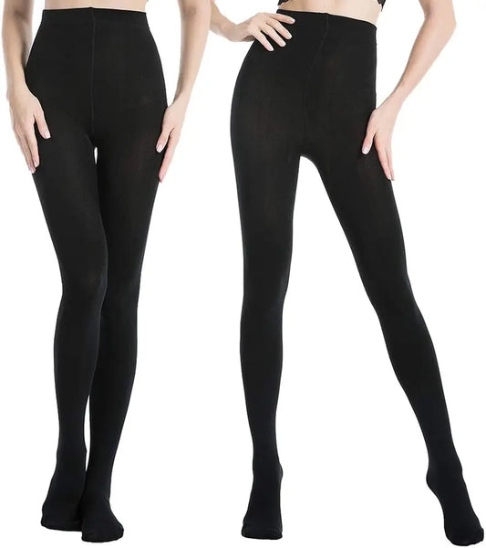 MANZI 2 Pairs Fleece Lined Tights Winter Warm Thermal Tights for Women Opaque Pantyhose 400D My Store