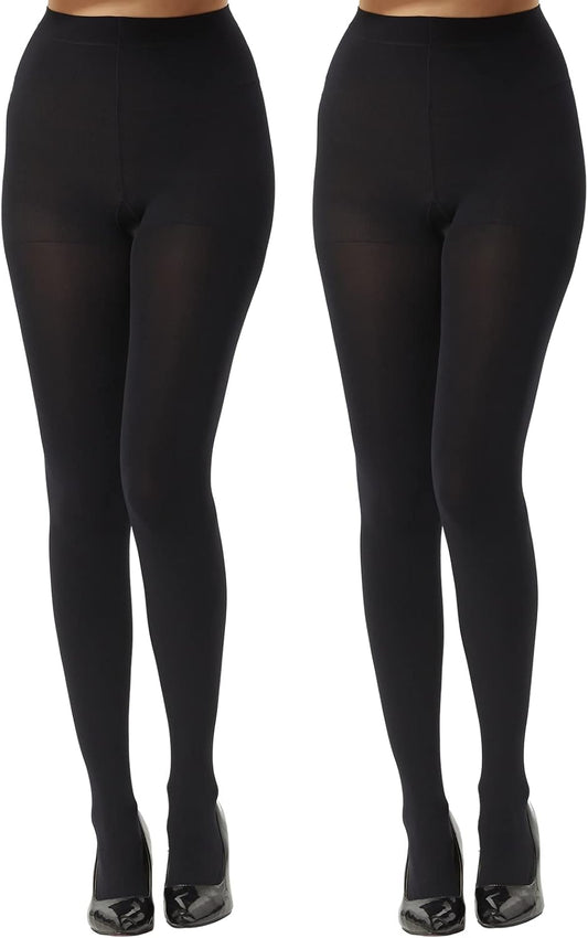 MANZI Women's Super Opaque Tights 2 Pairs 120 Denier