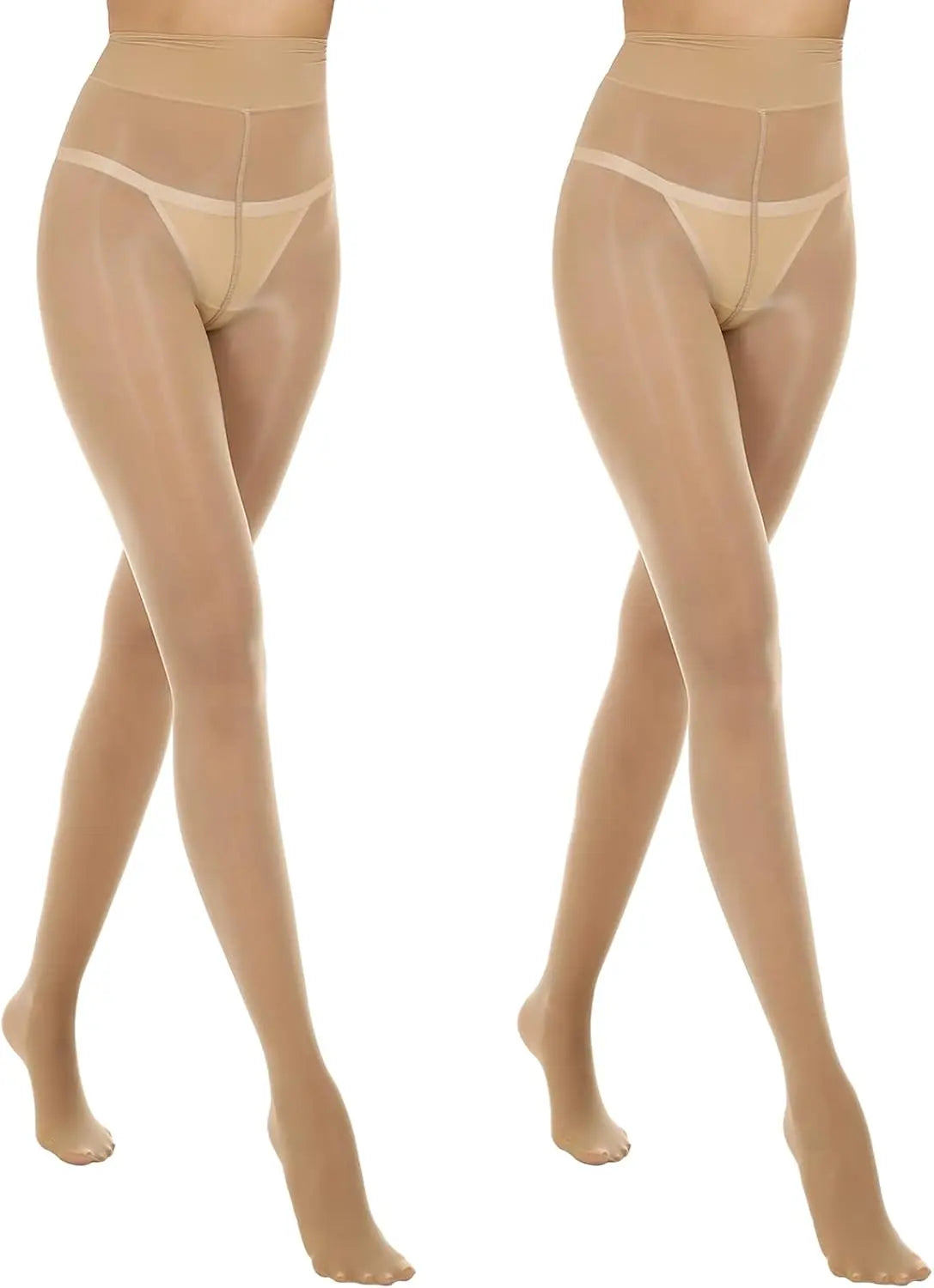 MANZI 2 Pairs Women's Shiny Sheer Tights High Waist My Store