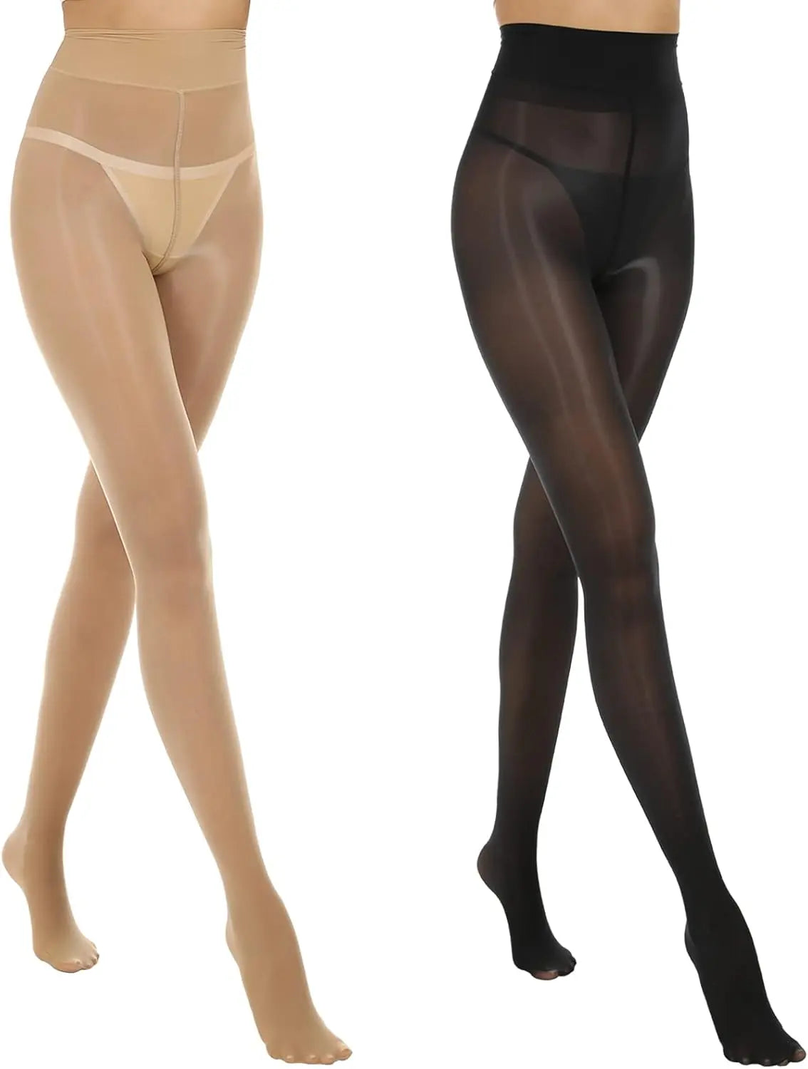 MANZI 2 Pairs Women's Shiny Sheer Tights High Waist My Store