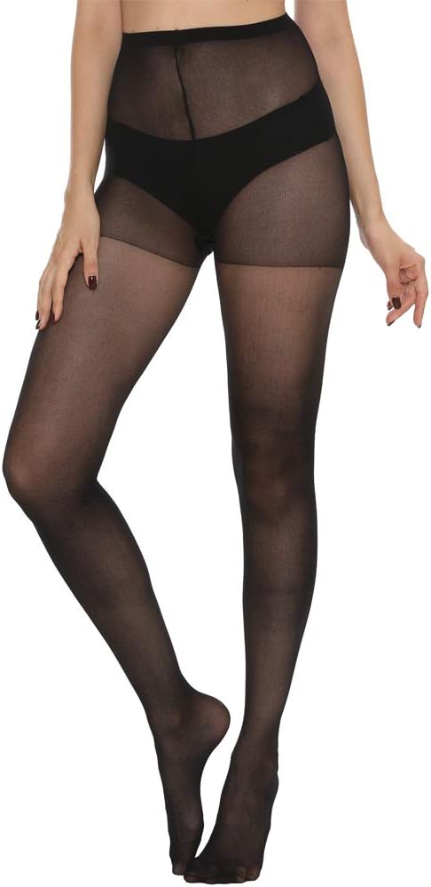 MANZI 6 Pairs Pantyhose for Women 20 Denier