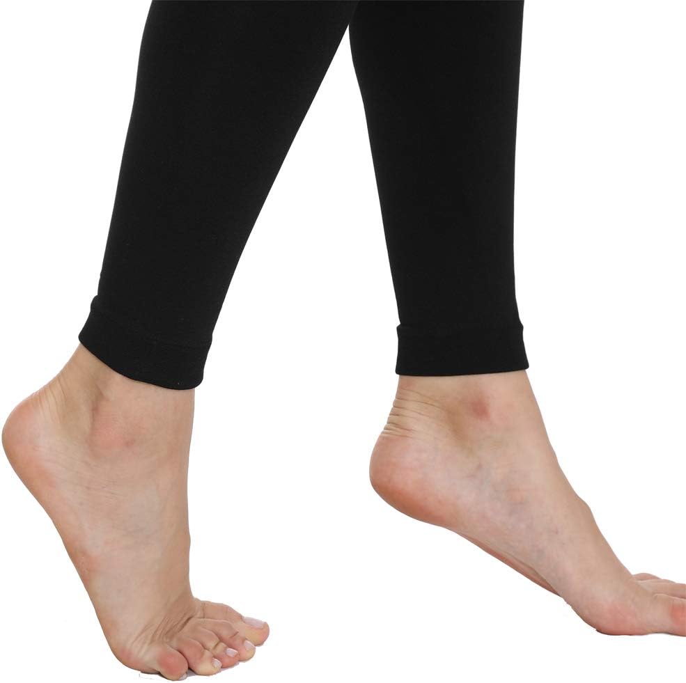 MANZI 2 Pairs 400D Women's Black Thermal Warm Winter Fleece Tights