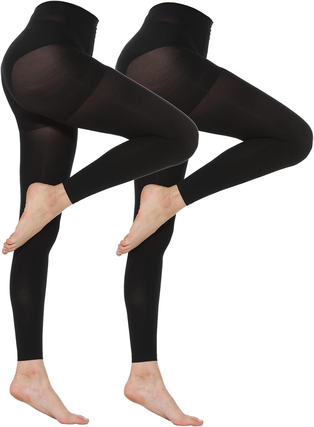 MANZI Women's 2-6 Pairs Opaque Control Top Tights Comfort Stretch 70 Denier Pantyhose