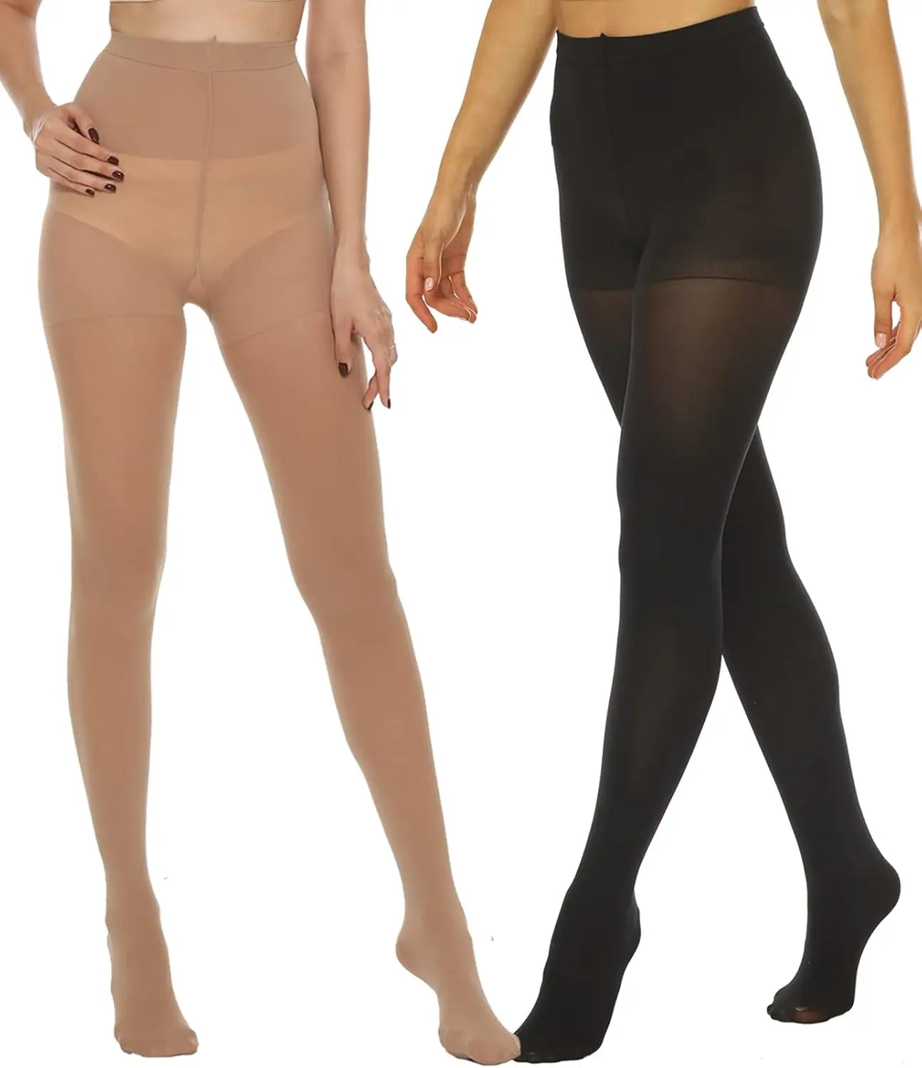 MANZI Women's 2-6 Pairs Opaque Control Top Tights Comfort Stretch 70 Denier Pantyhose My Store