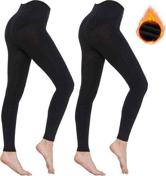 MANZI Women's 2 Pairs Tights Footless 400 Denier My Store