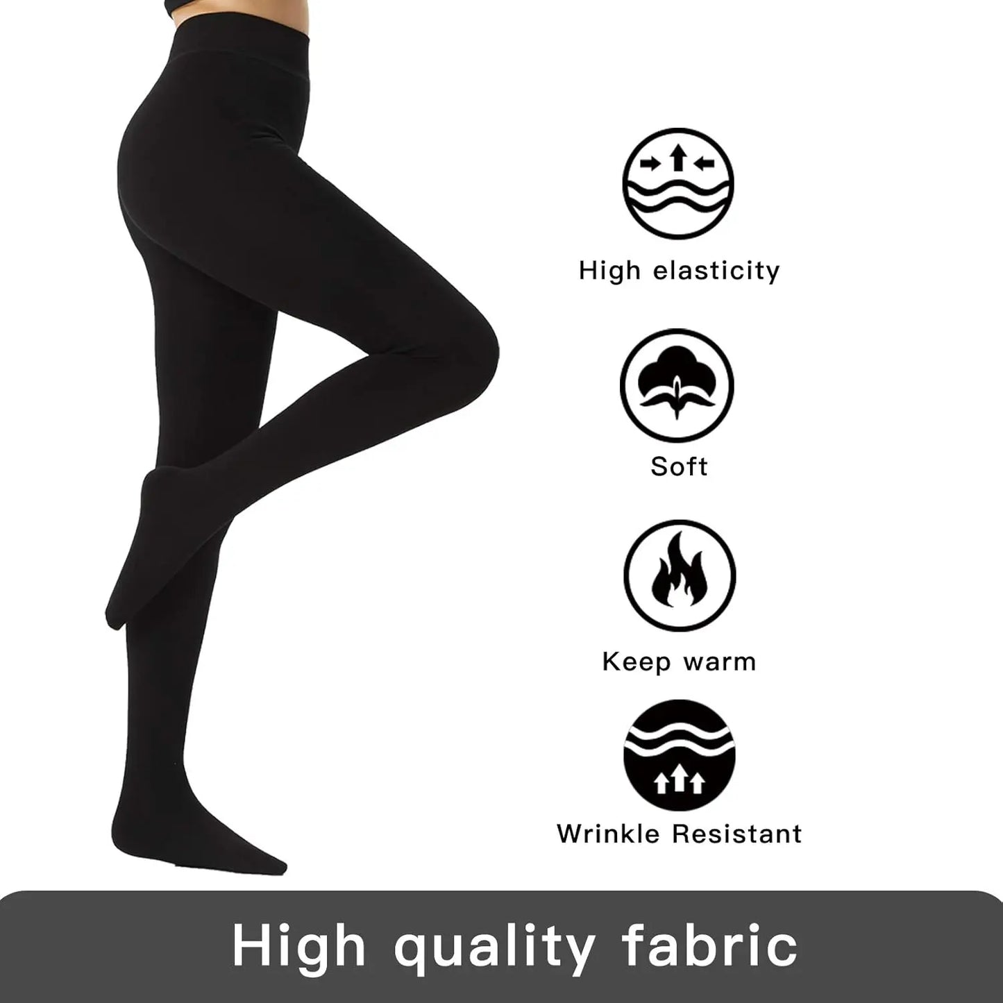 MANZI Fleece Lined Tights Women 800D Winter tights(Pack of 2) My Store