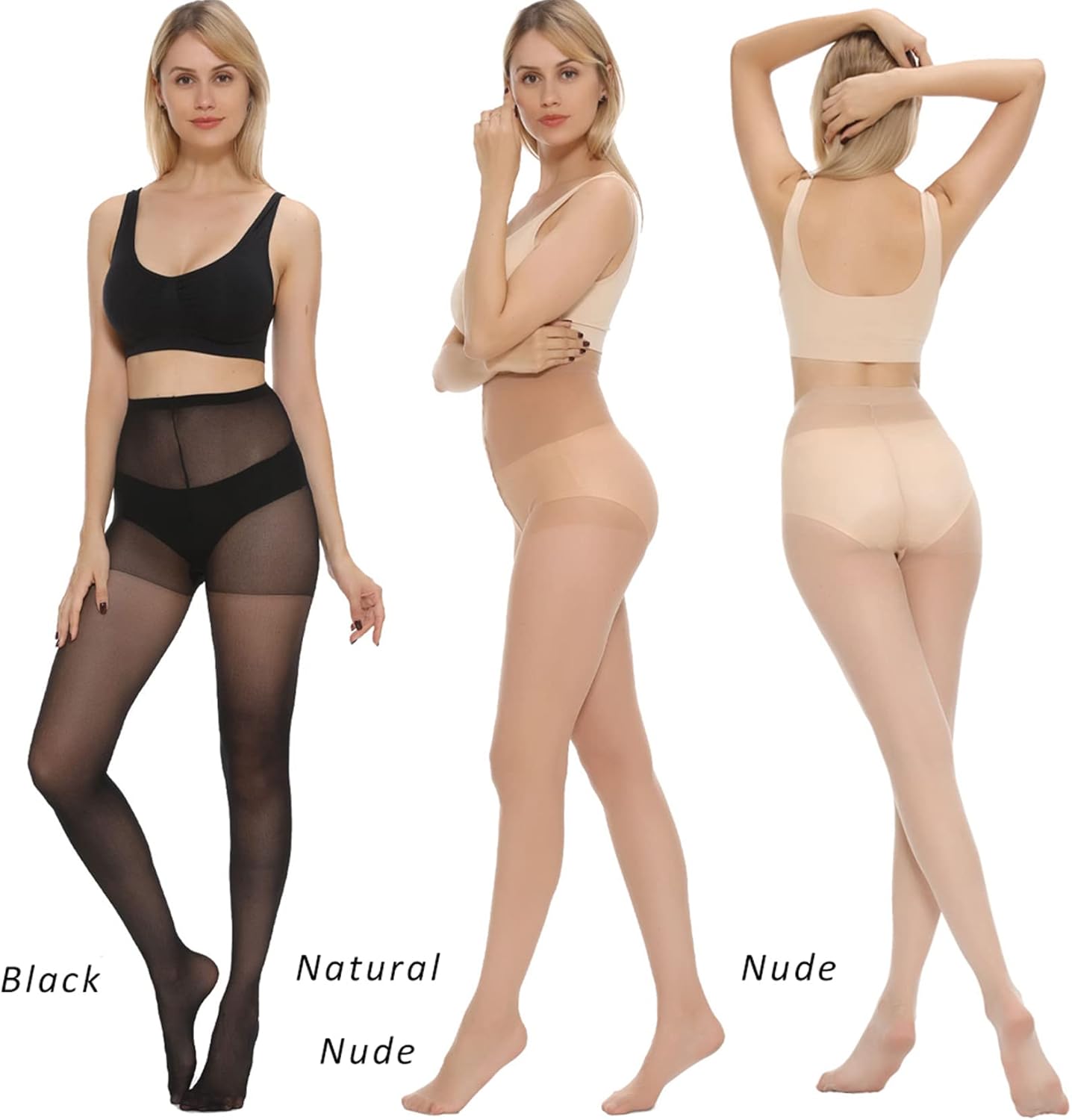 MANZI 6 Pairs Pantyhose for Women 20 Denier