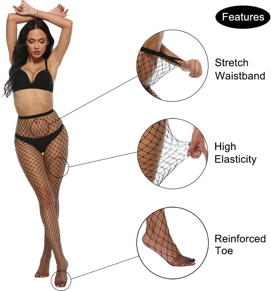 MANZI High Waist Tights Fishnet Stockings
