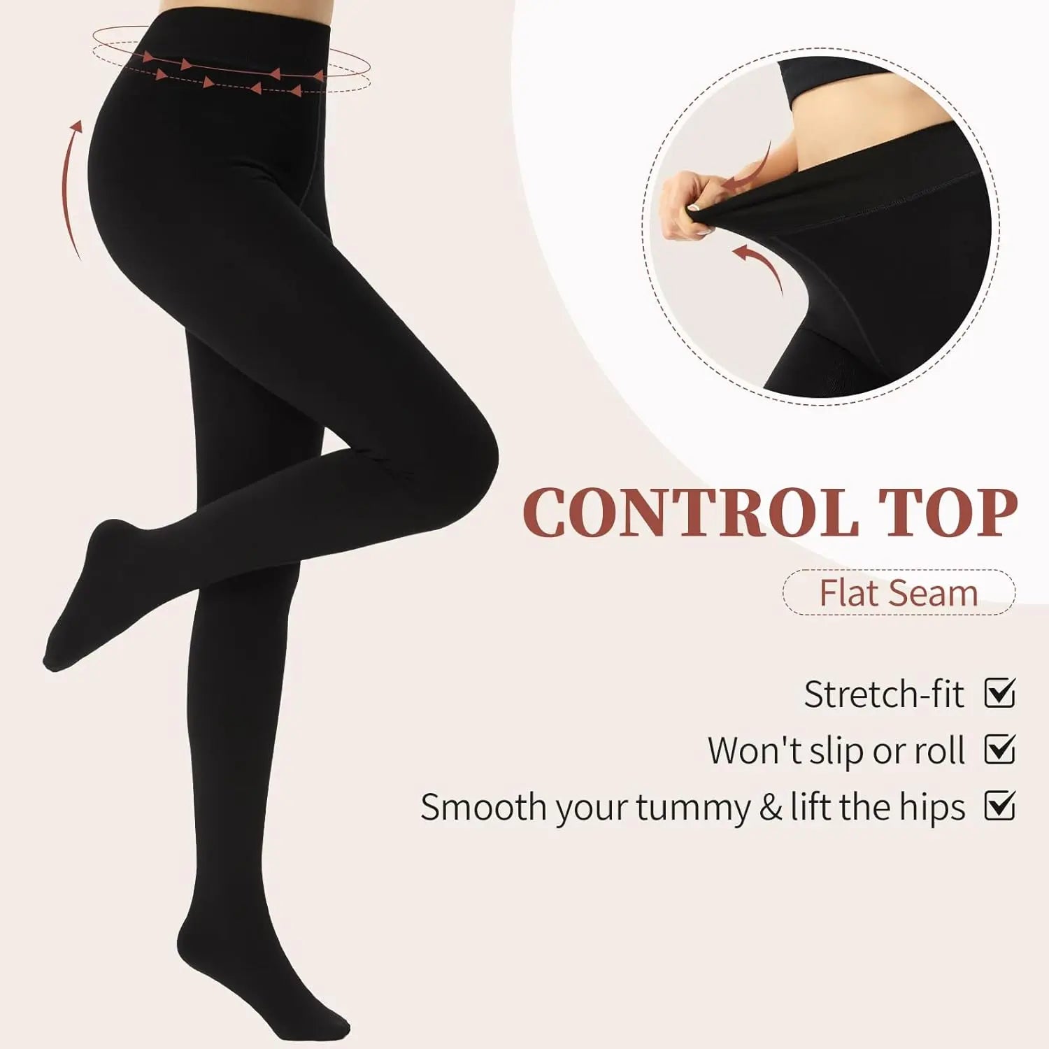 MANZI Modal Warm Winter Pantyhose 800D Thermal Thick Tights for Women 2 Pairs My Store