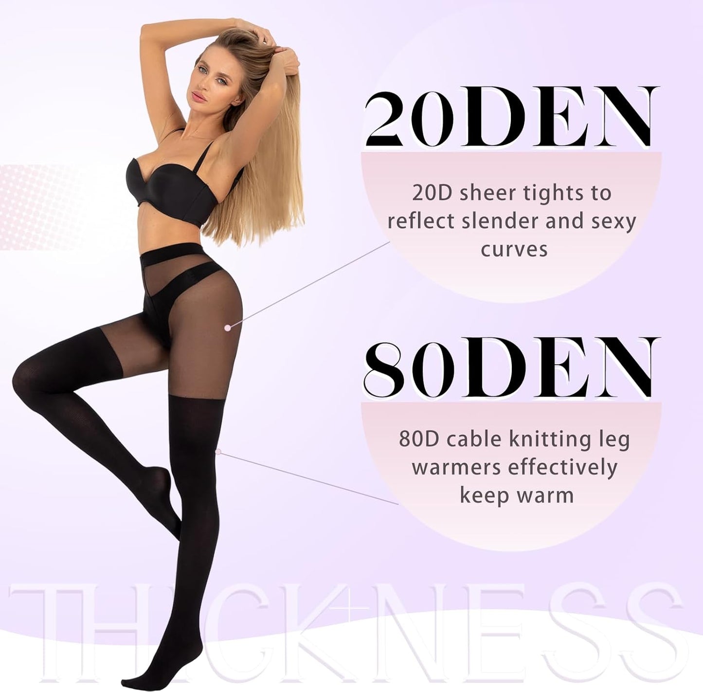 MANZI Goth Faux Thigh High Tights Mock