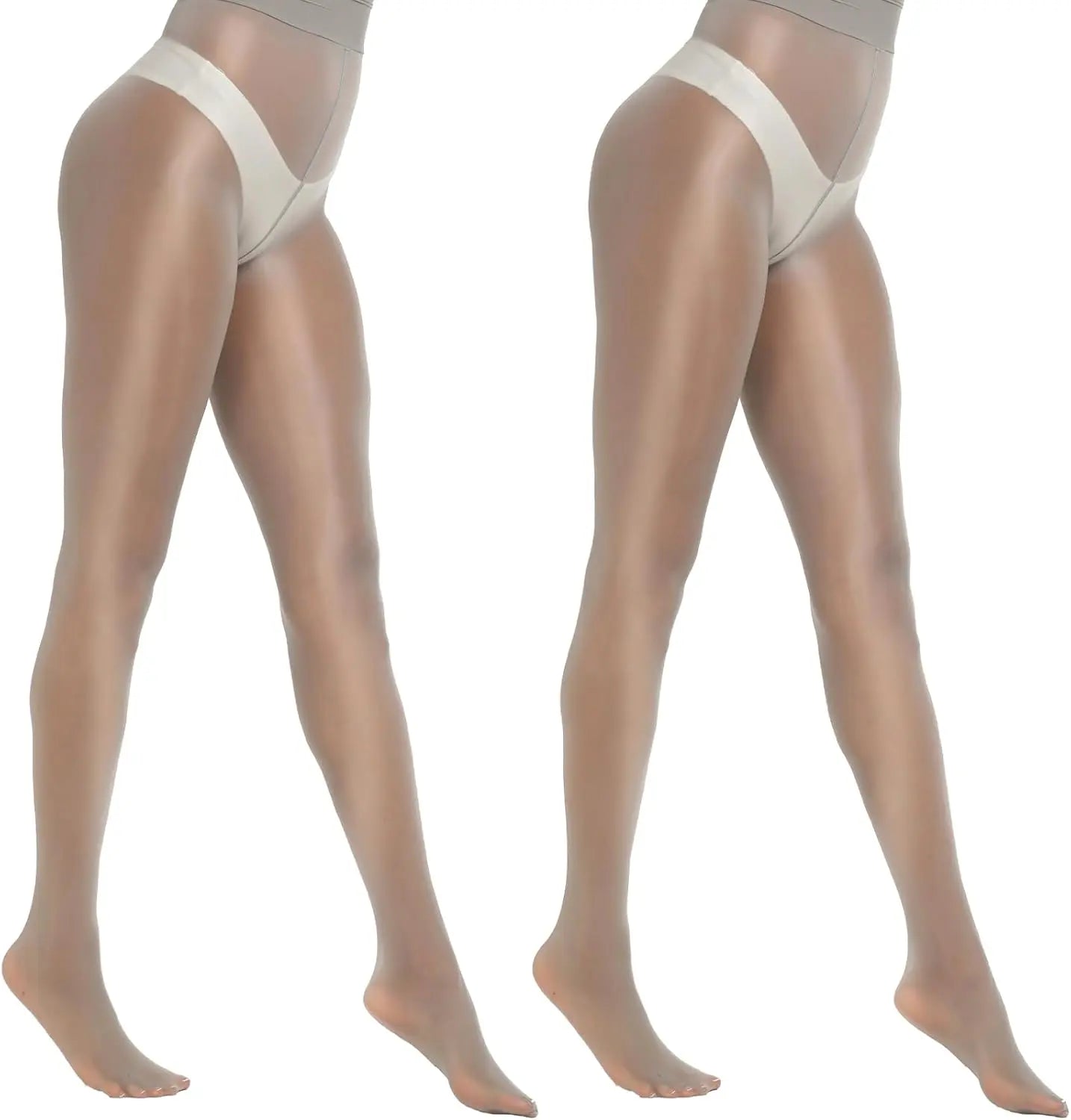 MANZI 2 Pairs Women's Shiny Sheer Tights High Waist My Store