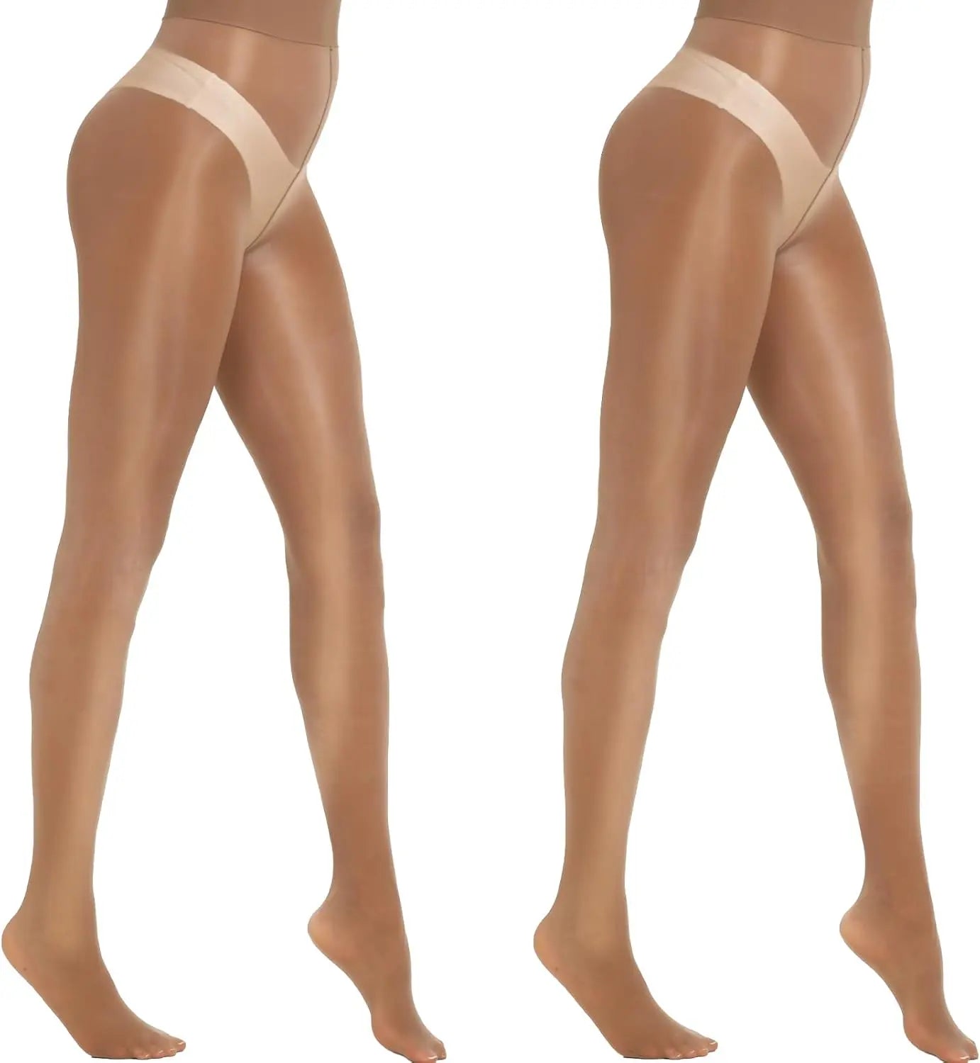 MANZI 2 Pairs Women's Shiny Sheer Tights High Waist My Store