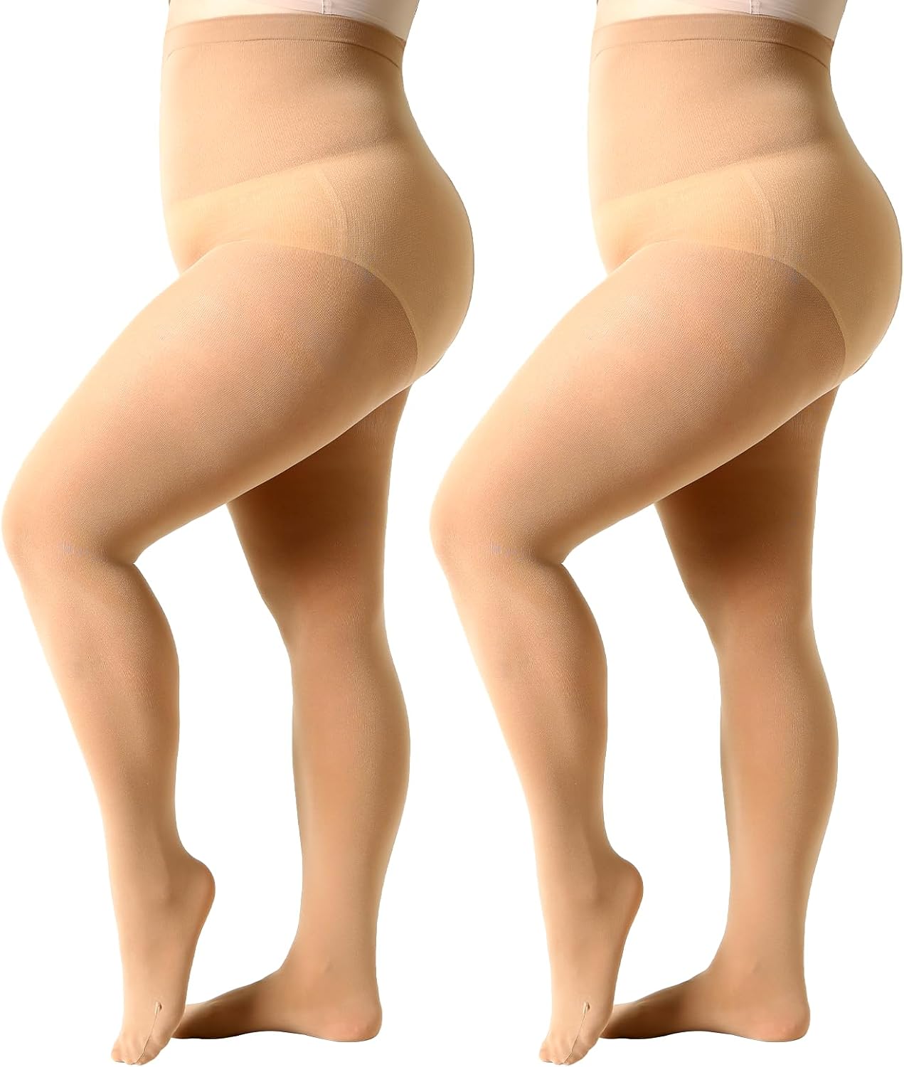 MANZI Plus Size Tights for Women 70D Queen Size Tights(Pack of 2)