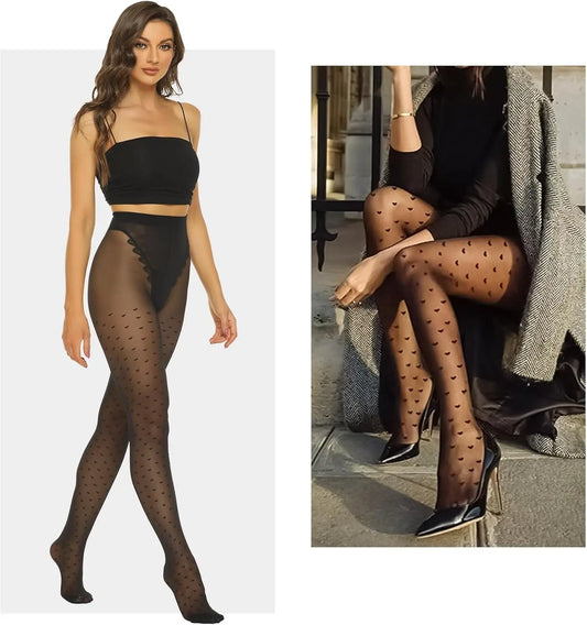 MANZI Patterned Tights Sheer Pantyhose for Women 20 Denier Stockings My Store