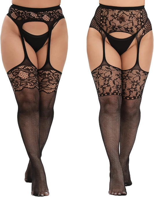 MANZI Plus Size Stockings Thigh (Pack of 2)