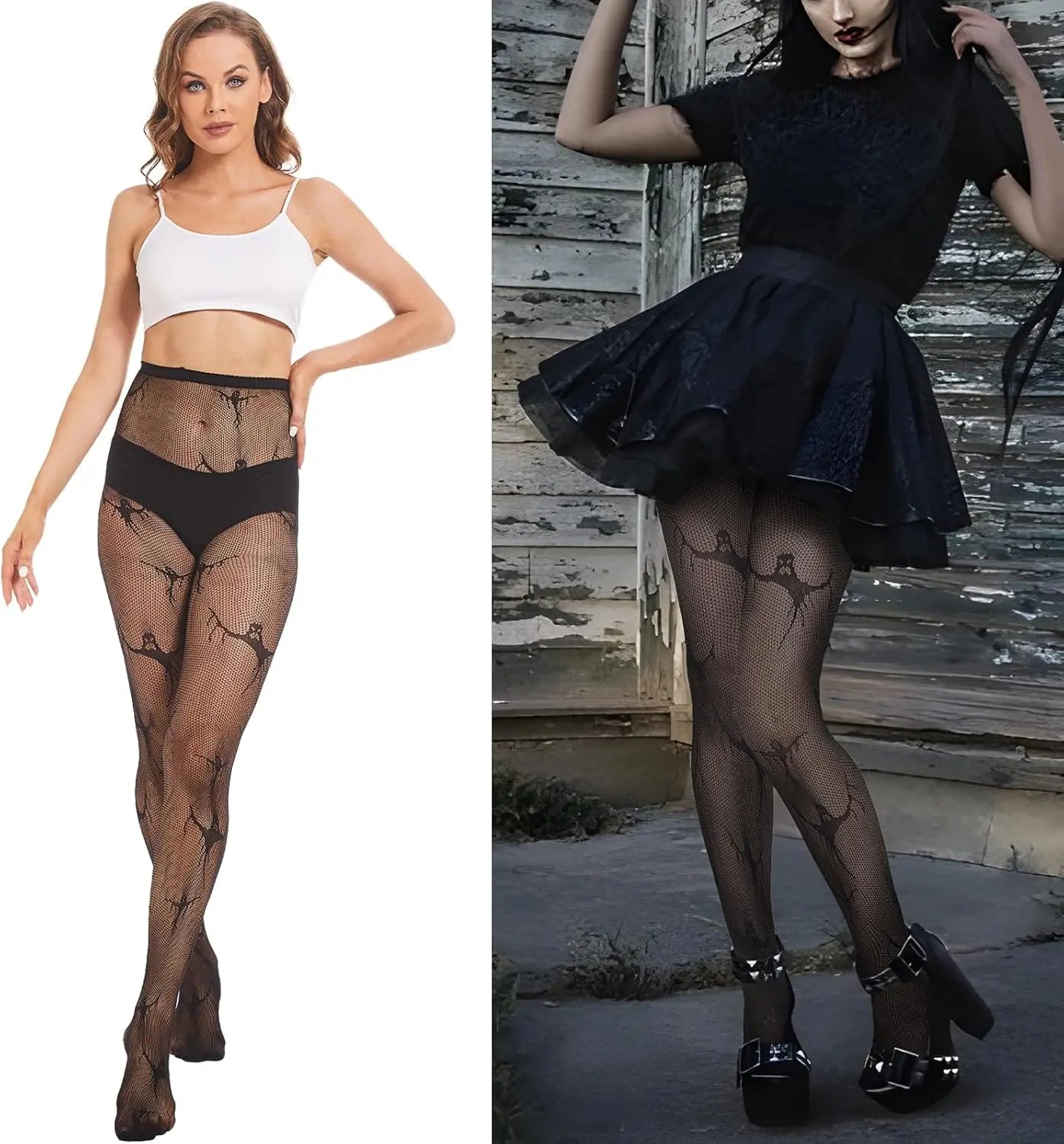 MANZI Fishnet Tights for Women Patterned Fishnets Stockings My Store