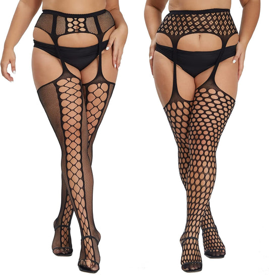 MANZI Plus Size Stockings Thigh (Pack of 2)