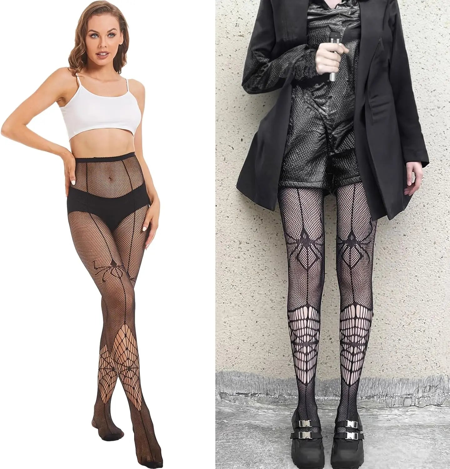 MANZI Fishnet Tights for Women Patterned Fishnets Stockings My Store