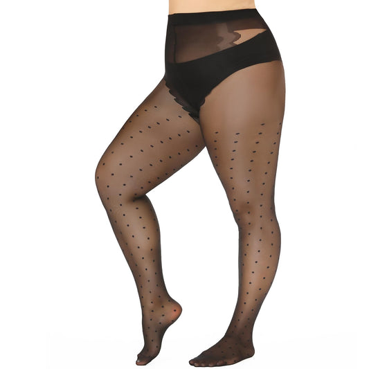 MANZI Tights for Women Patterned Sheer Ultra Thin High Waist Pantyhose Manzi
