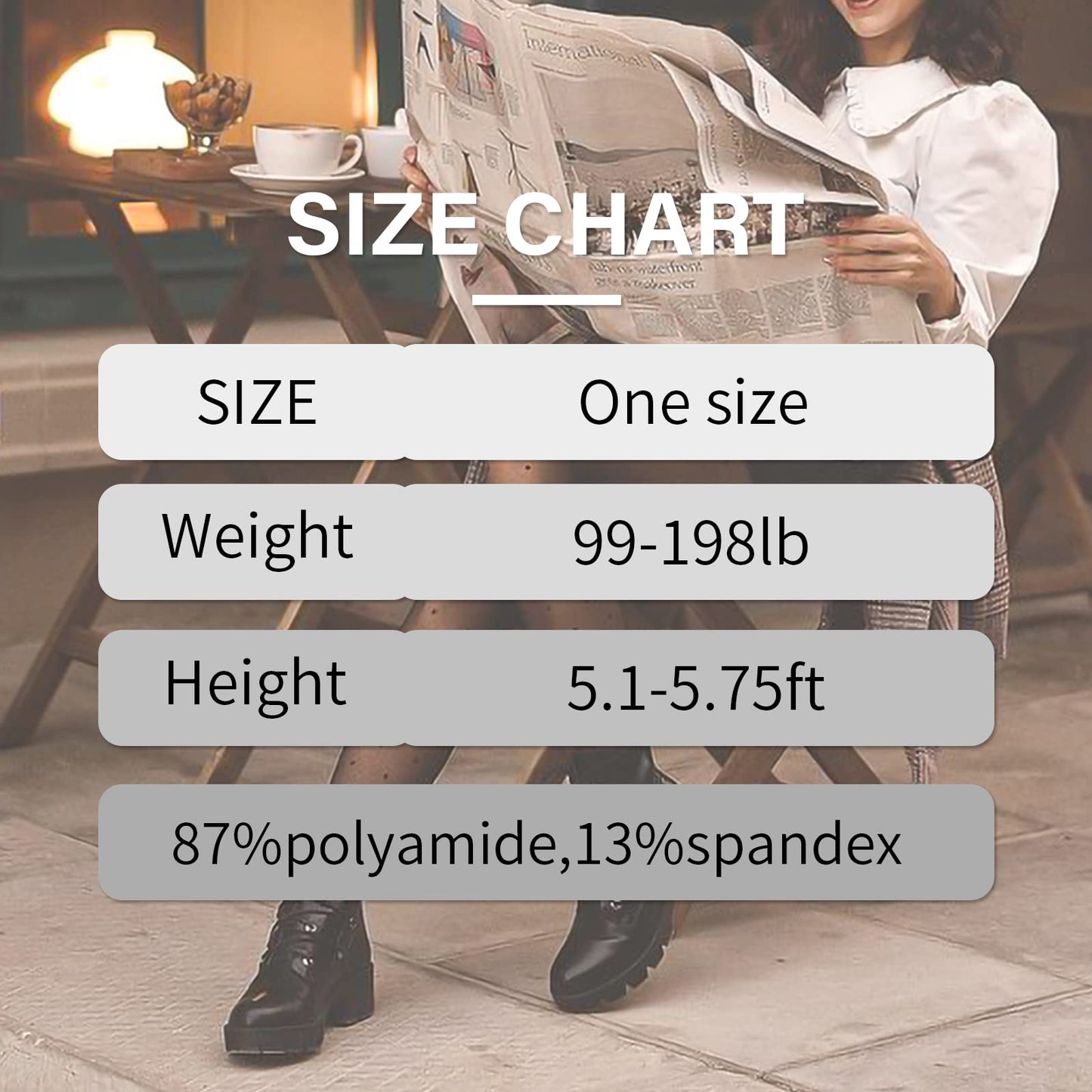 MANZI Tights for Women Patterned Sheer Ultra Thin High Waist Pantyhose Manzi