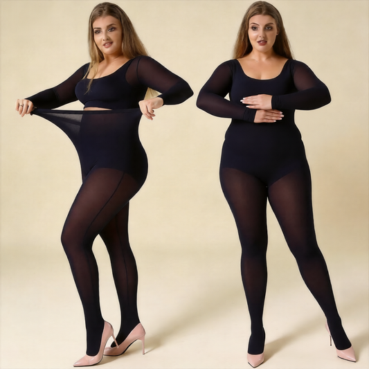 MANZI Women's 2 Pairs Control Top Pantyhose